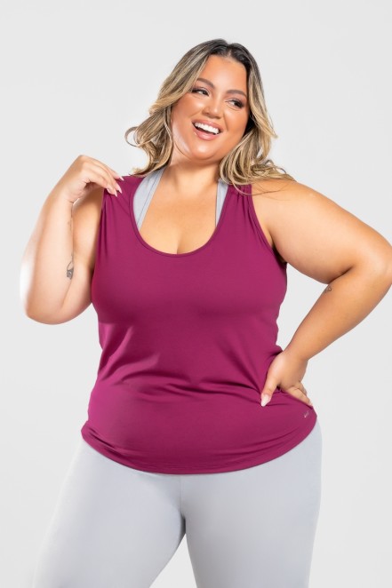 Camiseta Nadador Básica Plus Size (Roxo) | Ref: KP3081-C