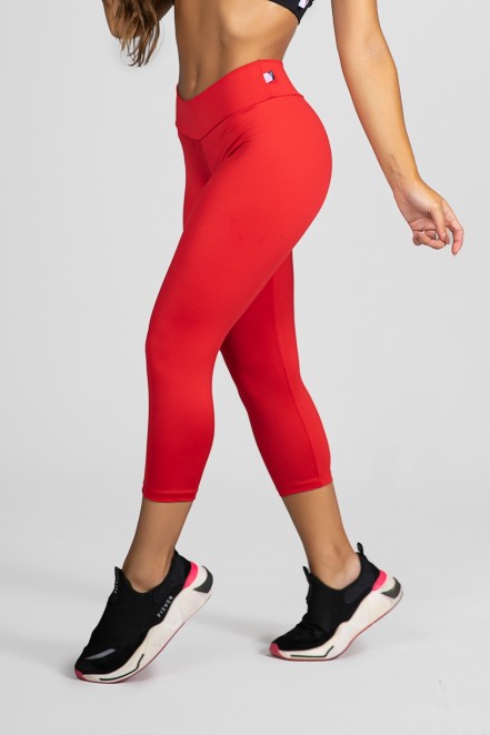 Calça Corsário  (Vermelho) | Ref:F73-007