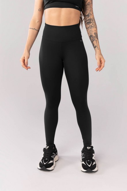 Calça Legging com Bolso Franzido no Cós (Preto) | Ref: K4095-A