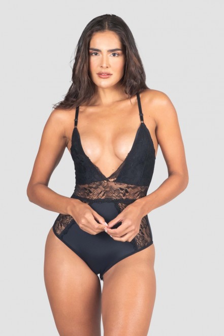 Body Lingerie Vera (Preto) | Ref: P04-5-A