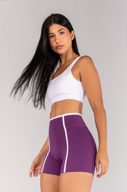 K4697-B_Short_com_Cos_de_Vira_e_Chapados_Ametista__Branco__Ref:_K4697-B