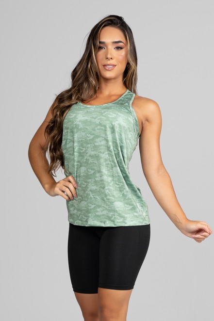 Regata Fitness Estampa Digital Camouflaged Green | Ref: GO204-B