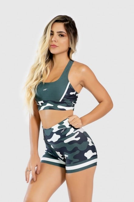 Short Fitness Estampa Digital Green Camo | Ref: GO262