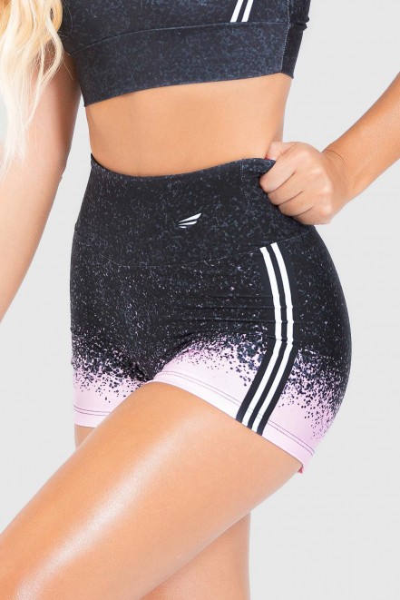 Short Fitness Estampa Digital Pink Splash | Ref: GO192