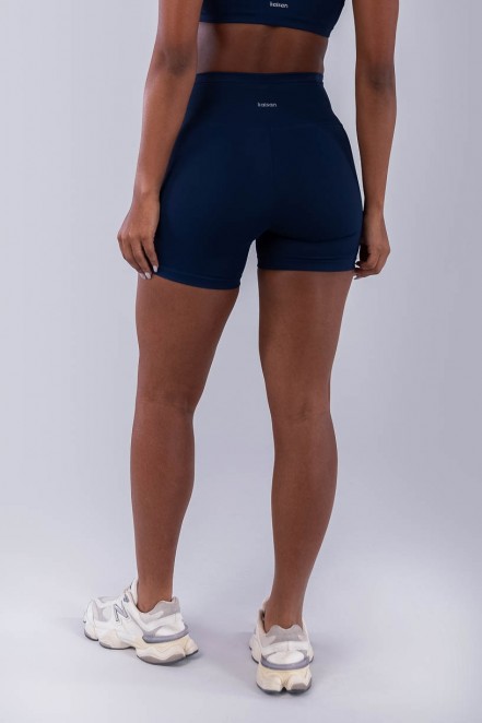 Short sem Gancho com Vira no Cós (Azul Marinho) | Ref: K4488-A