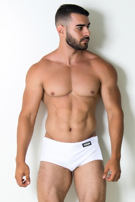 Sunga de Lycra Lisa (Branco) | Ref: KS-SU08-001