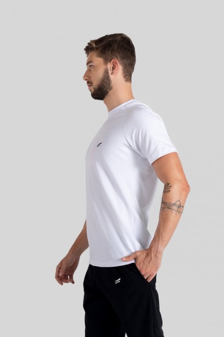 Camiseta Raglan Masculina (Branco) | Ref: K3115-B