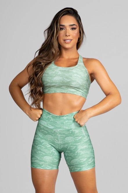 Top Nadador Fitness Estampa Digital Camouflaged Green | Ref: GO182-B