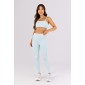 Calça Legging com Vivos sem Cós Aparente na Frente (Glacial) | Ref: K4800-A