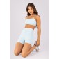 Short com Vivos sem Cós Aparente na Frente (Glacial) | Ref: K4801-A