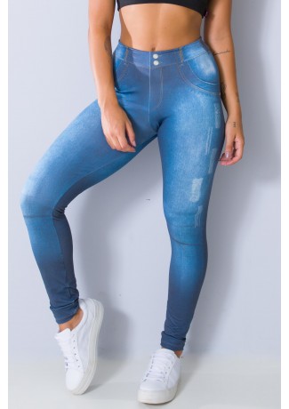 Legging Jeans Escura Sublimada | Ref: F1033-001