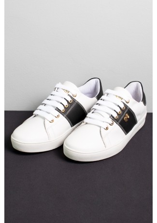 Tênis Mini Sneaker com Cadarço (Branco / Preto) | Ref: KS-T42-003