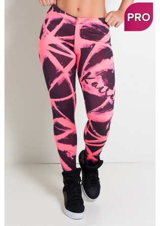 Legging Sublimada PRO (Brushes Rosa Neon) | Ref: NTSP09-001