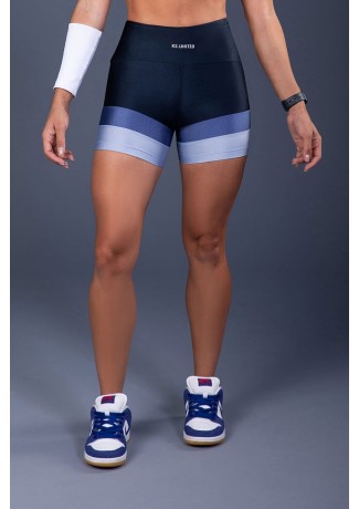 Short Tricolor com Faixas (Azul Marinho / Azul / Azul Claro) | Ref: K3291-A