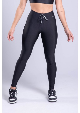 Calça Legging com Cadarço (Preto) | Ref: K3334-A