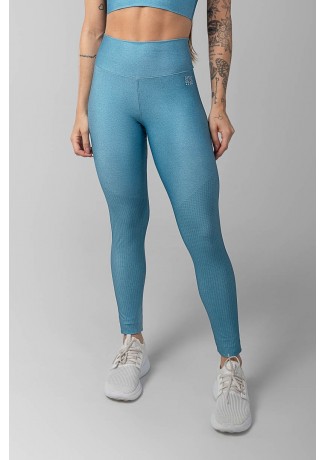 Calça Legging Estampa Digital com Cós Duplo (Azul Petróleo) | Ref: K3600-N