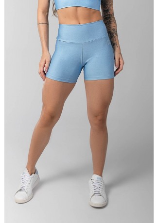 Short com Cós Duplo Estampa Digital (Azul Claro) | Ref: K3639-D
