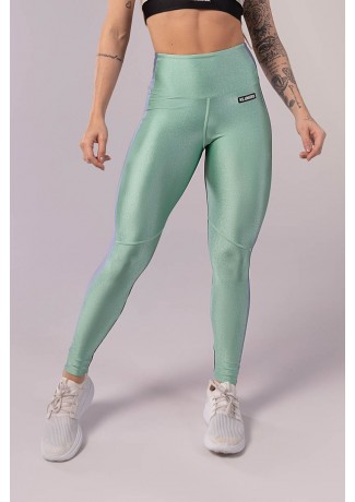 Calça Legging com Cós Largo e Ponto de Cobertura (Verde Claro / Azul Claro / Preto) | Ref: K3509-A