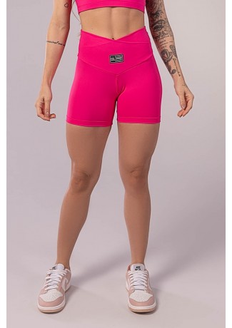 Short com Cós Transpassado (Rosa) | Ref: K3540-B