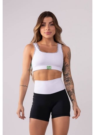 Cropped Bicolor (Branco / Verde Claro) | Ref: K3452-E