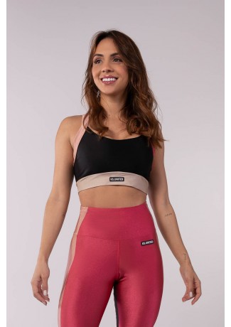 Top com Alças Largas (Preto / Rosa / Rosê) | Ref: K3510-B