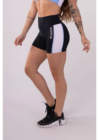 Short com Vivo e Recorte Lateral (Preto / Azul / Branco) | Ref: K3614-B