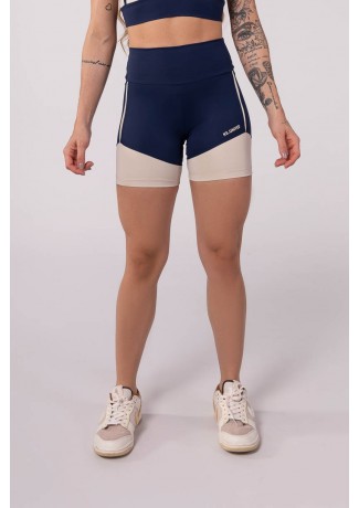 Short com Recorte e Vivo (Azul Marinho / Off-White) | Ref: K3511-B