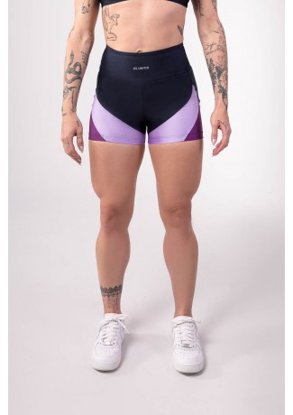 Short Com Recortes Coloridos (Azul Marinho / Lilás / Roxo) | Ref: K3766-A