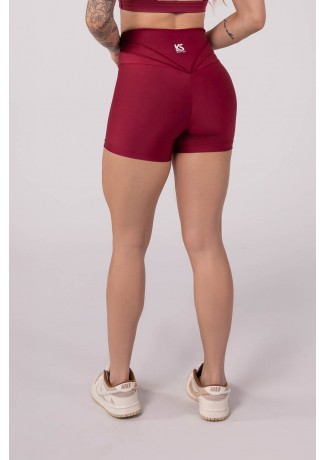 Short com Cobertura no Cós Costas (Vinho) | Ref: K3777-D