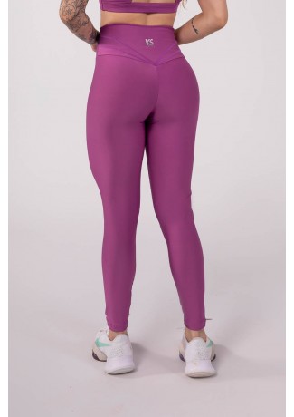 Calça Legging com Cobertura no Cós Costas (Roxo) | Ref: K3776-B