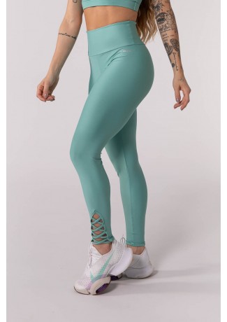 Calça Legging com Detalhe Cruzado na Barra (Verde) | Ref: K3802-B