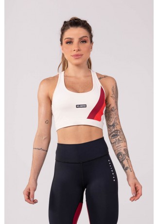 Top Nadador com Abertura (Off-White / Vinho / Vermelho) | Ref: K3684-B