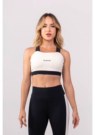 Top com Alças Duplas Cruzadas (Preto / Off-White) | Ref: K3623-A