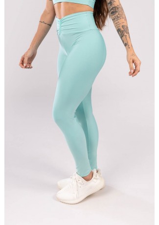 Calça Legging com Cós Franzido na Frente (Verde Claro) | Ref: K3940-B