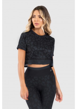 Cropped Fitness Soltinho Estampa Digital Animal Tail | Ref: GO206
