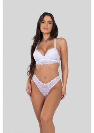 Conjunto Lingerie Ana (Branco) | Ref: P05-1-A