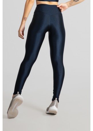 Calça Legging Tecido Platinado com Cós Triangular (Azul Marinho) | Ref: GO530-B