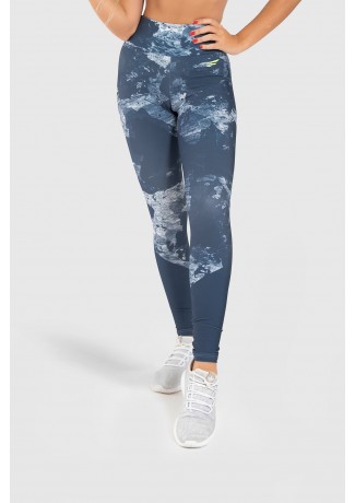 Calça Legging Fitness Estampa Digital Blue Splash | Ref: GO247