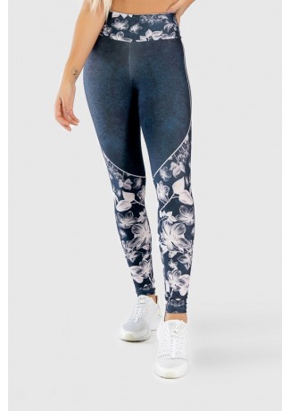 Calça Legging Fitness Estampa Digital Drawn Flowers | Ref: GO311
