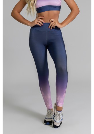 Calça Legging Fitness Estampa Digital Light Purple | Ref: GO358