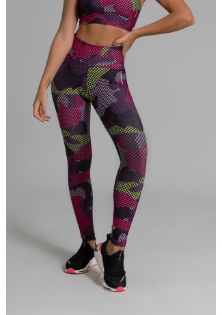 Calça Legging Fitness Estampa Digital Purple Screen | Ref: GO361