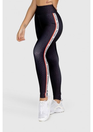 Calça Legging Fitness Estampa Digital Red Lines | Ref: GO326