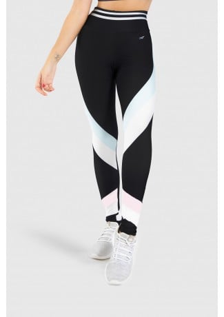 Calça Legging Fitness Estampa Digital White Stripes | Ref: GO188