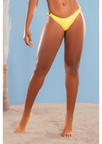 Calcinha Biquíni com Argola na Lateral (Amarelo) | Ref: K3055-H