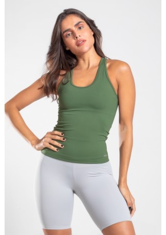 Camiseta Nadador Básica Justinha (Verde Militar) | Ref: K3084-E
