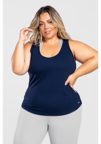 Camiseta Nadador Básica Plus Size (Azul Marinho) | Ref: KP3081-B