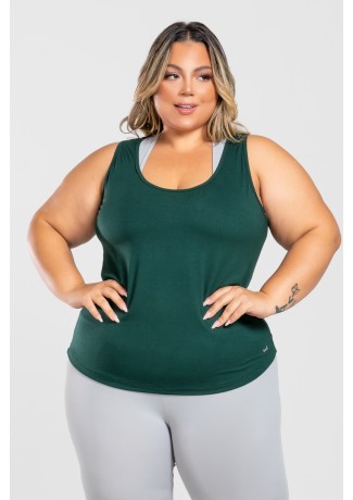 Camiseta Nadador Básica Plus Size (Verde Escuro) | Ref: KP3081-H