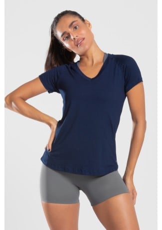 Camiseta Raglan Básica (Azul Marinho) | Ref: K3082-B