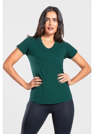 Camiseta Raglan Básica (Verde Escuro) | Ref: K3082-H