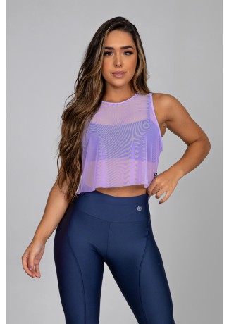 Cropped Soltinho de Tule (Lilás) | Ref: K2874-I